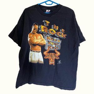 Vintage 90s the rock wwf t shirt